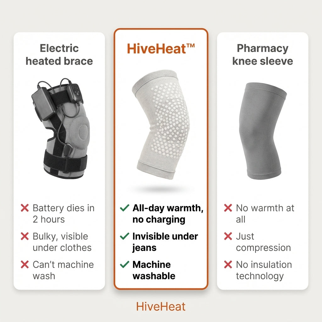 HiveHeat vs Electric Brace vs Pharmacy Sleeve